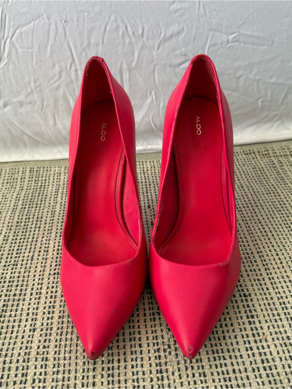 ALDO Women's Red Pointed-Toe Pump Stiletto Size 9